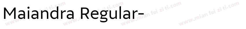 Maiandra Regular字体转换